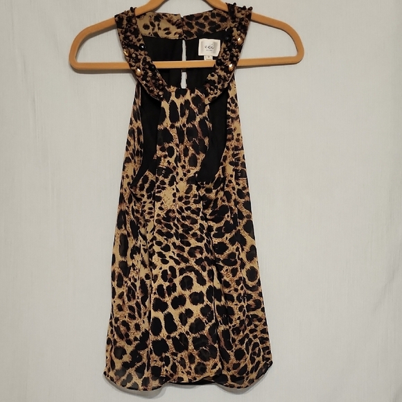 ECI New York Leopard Print Top - Picture 1 of 6
